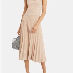 Derek Lam 10 Crosby Pink Pleated Lurex Dress
